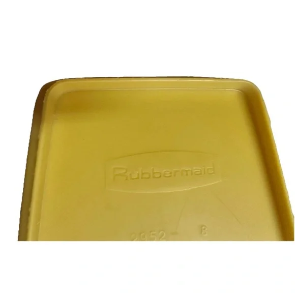 Vtg 1970s Rubbermaid Wastebasket 2952 Floral Trashcan 1972 Yellow Daisy 10" Tall - Picture 5 of 5